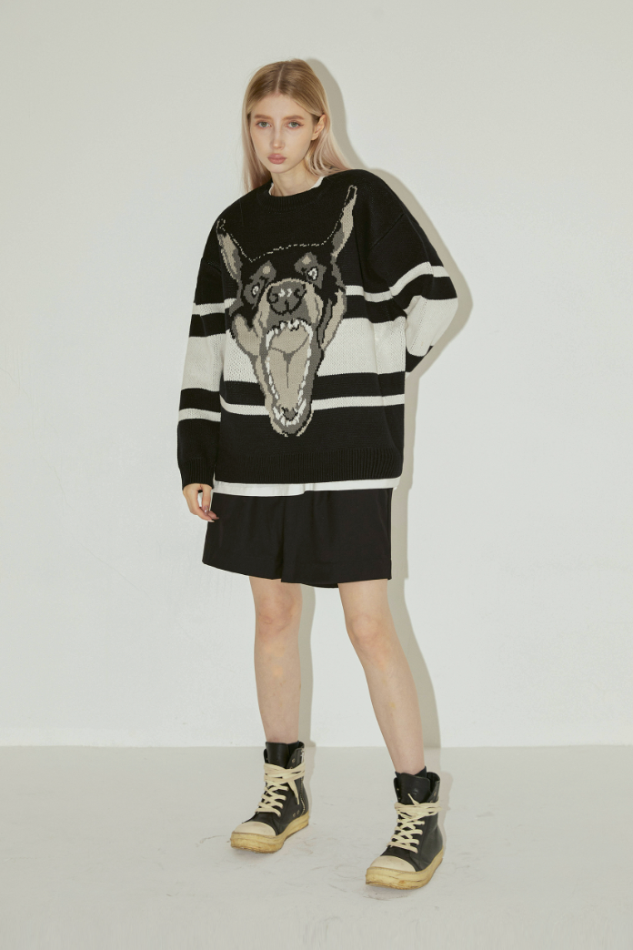 EMPTY REFERENCE Doberman Knit Sweater