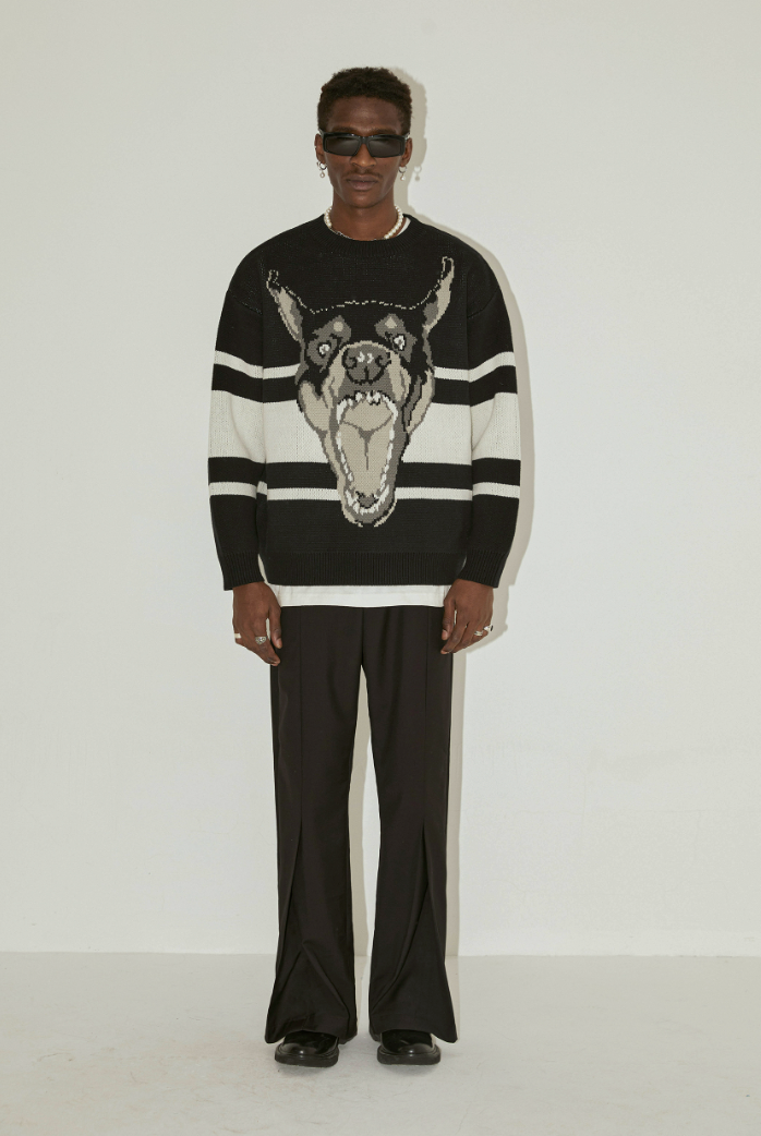EMPTY REFERENCE Doberman Knit Sweater