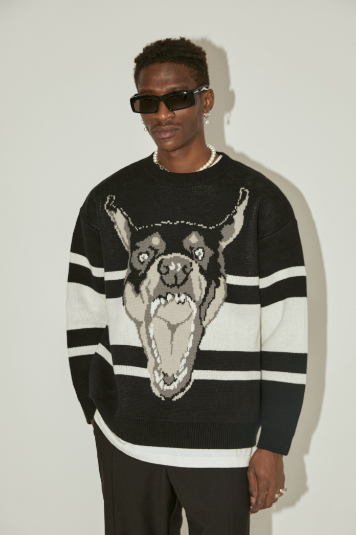 EMPTY REFERENCE Doberman Knit Sweater