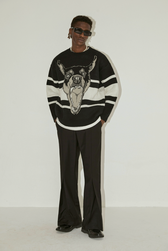 EMPTY REFERENCE Doberman Knit Sweater