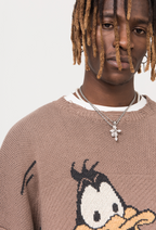 EMPTY REFERENCE Duck Cartoon Knit Sweater
