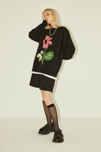 EMPTY REFERENCE Flower Knit Sweater