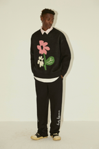 EMPTY REFERENCE Flower Knit Sweater