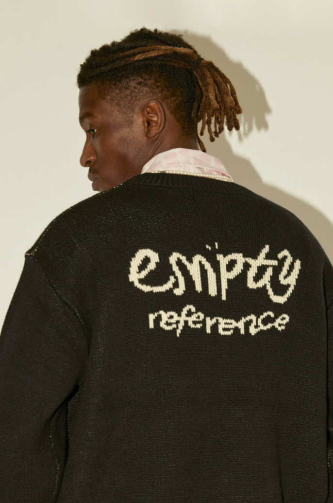 EMPTY REFERENCE Flower Knit Sweater