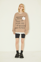 EMPTY REFERENCE Floral Letter Sweater