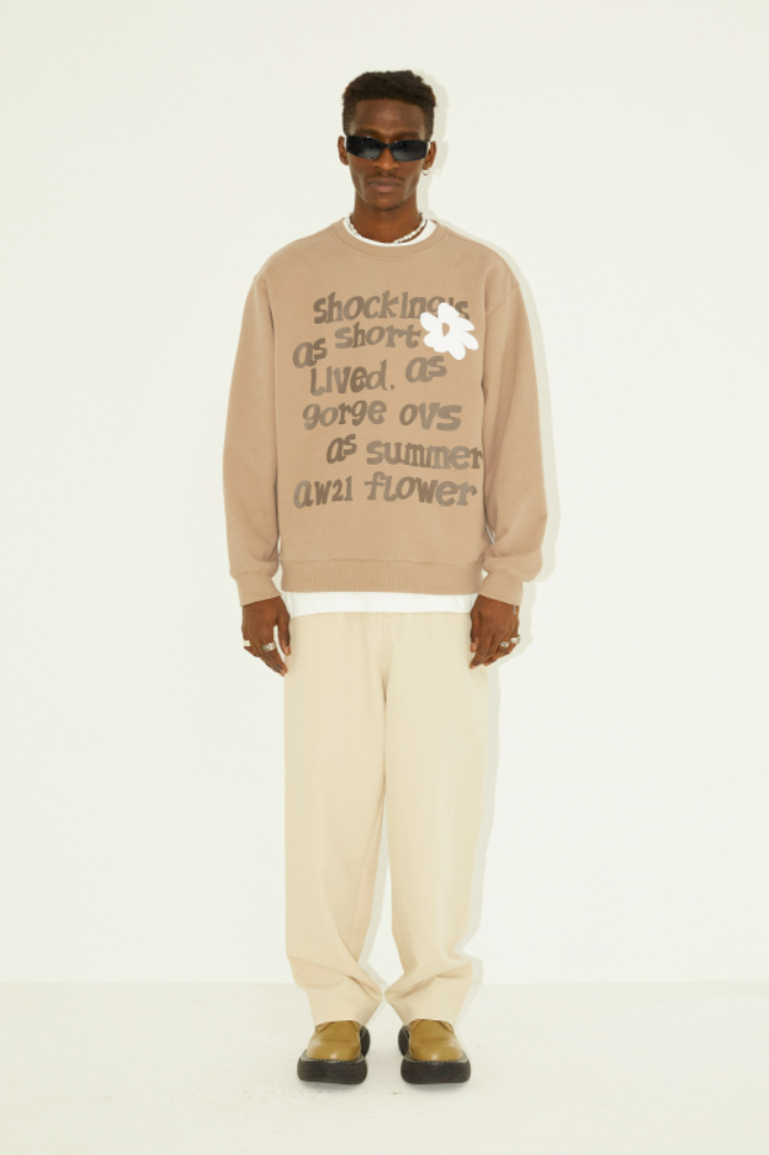 EMPTY REFERENCE Floral Letter Sweater