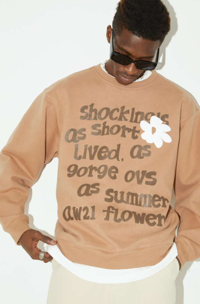 EMPTY REFERENCE Floral Letter Sweater