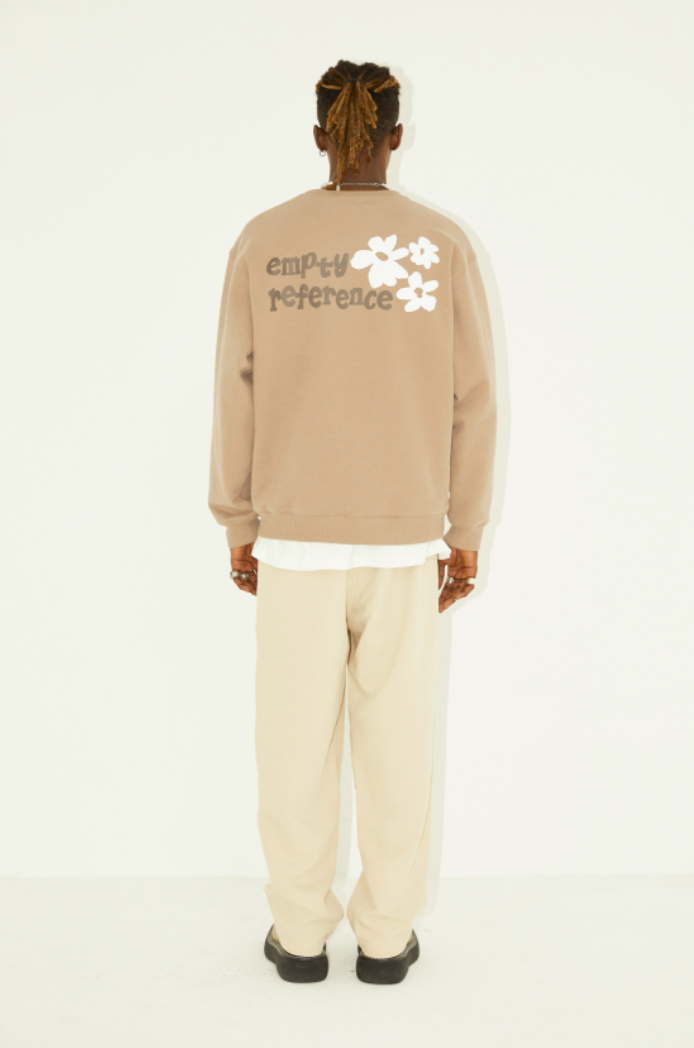 EMPTY REFERENCE Floral Letter Sweater