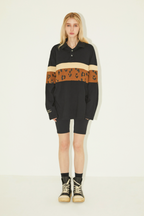 EMPTY REFERENCE Leopard Long Sleeve Polo