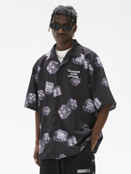 Harsh and Cruel 3D Dice Print Cuban Shirt