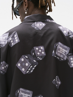 Harsh and Cruel 3D Dice Print Cuban Shirt