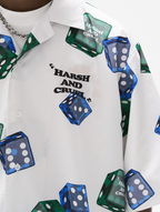 Harsh and Cruel 3D Dice Print Cuban Shirt