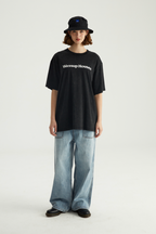 Wassup Basic Large Logo Print Tee