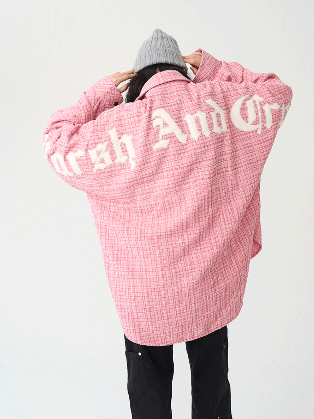 Harsh and Cruel Gothic Logo Flannel Shirt