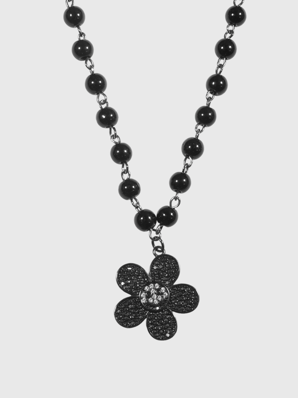 AWE Diamond Smiley Sunflower Necklace