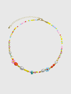 AWE Flower Pearl Beaded Necklace