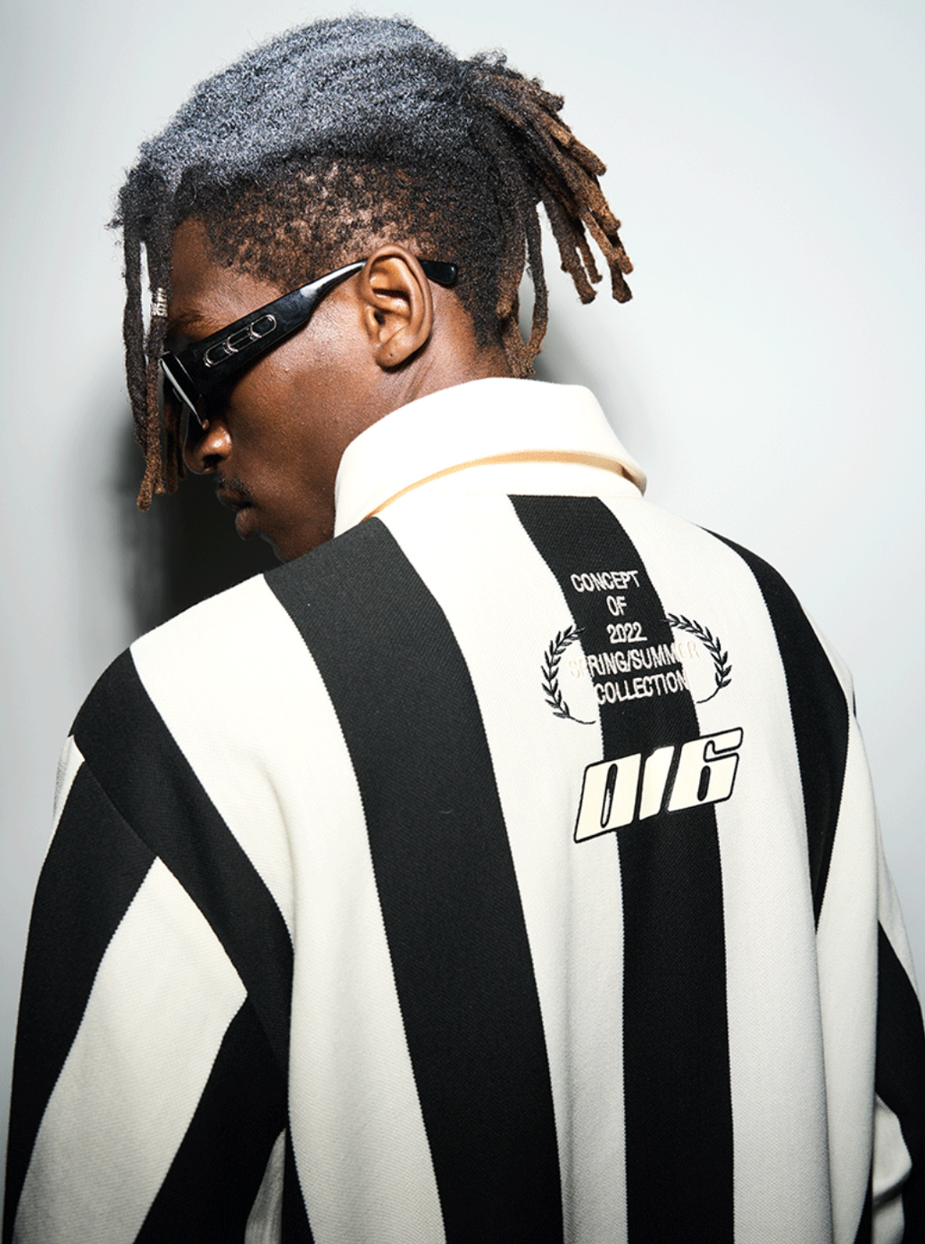 Harsh and Cruel Striped Logo L/S Jersey Shirt