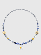 AWE Skull Smiley Daisy Necklace