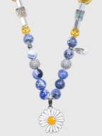 AWE Skull Smiley Daisy Necklace
