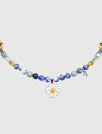 AWE Skull Smiley Daisy Necklace