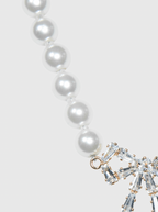 AWE Crystal Bow Pearl Necklace