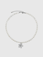 AWE Pearl Sunflower Smiley Necklace