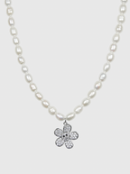 AWE Pearl Sunflower Smiley Necklace