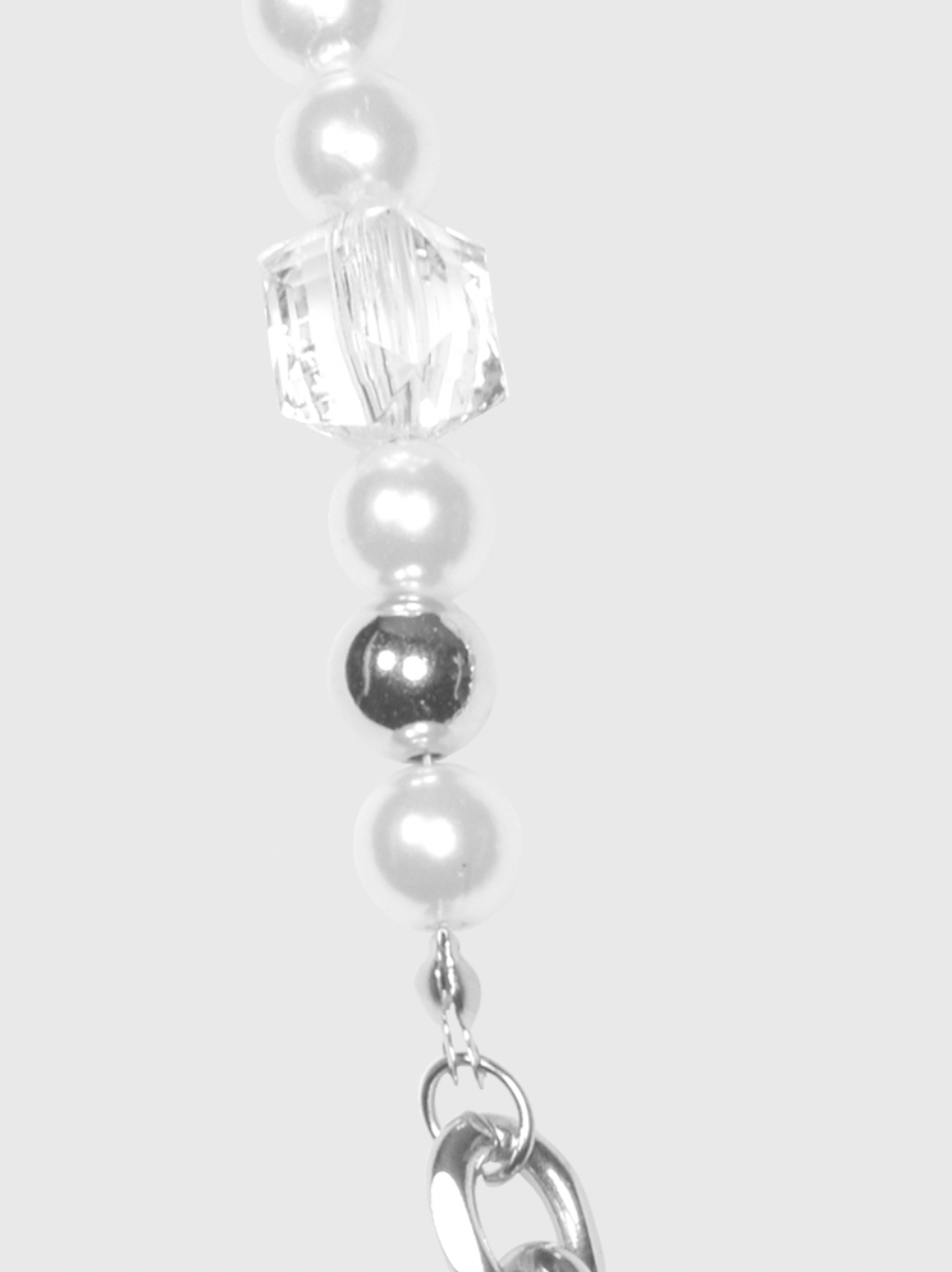 AWE Pearl Sugar Cube Crystal Necklace