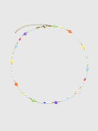AWE Colorful Beads Pearl Flower Necklace