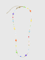 AWE Colorful Beads Pearl Flower Necklace