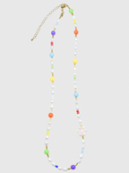 AWE Colorful Beads Pearl Flower Necklace
