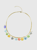AWE Glass Flower Pearl Necklace