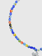 AWE Round Bead Sunflower Smiley Necklace