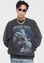 F2CE Vintage Washed Printing Sweater