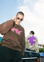 YADcrew Suede Foam Paisley Print Sweater