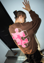 YADcrew Suede Foam Paisley Print Sweater