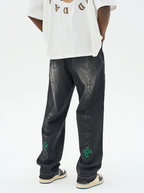 Harsh and Cruel Crosses Printed Denim