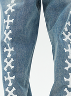 Harsh and Cruel Crosses Printed Denim