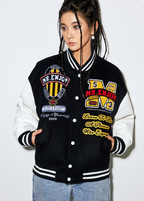 MEDM Patchwork Embroidered Baseball Jacket