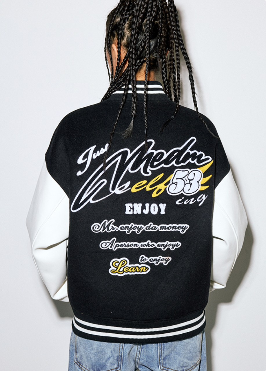 MEDM Patchwork Embroidered Baseball Jacket