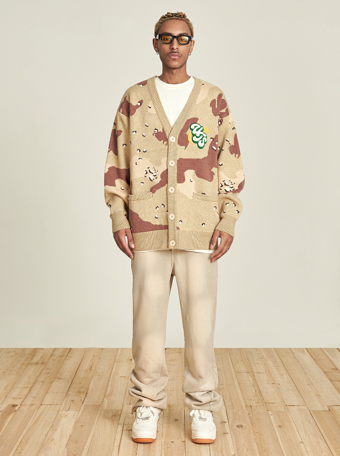 VOTE Desert Camouflage Knit Cardigan