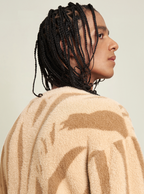 VOTE Tiger Print Knit Sweater Cardigan