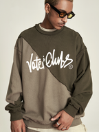 VOTE Spliced Raw Edge Sweatshirt