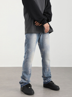 F3F Select Washed And Worn Out Hole Flared Jeans