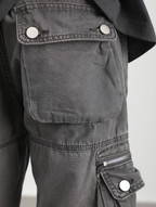 F3F Select Washed Old Multi Pocket Patchwork Work Pants