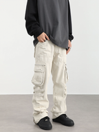 F3F Select Washed Old Multi Pocket Patchwork Work Pants