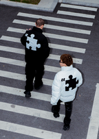YADcrew Two Color Puzzle Cotton Jacket