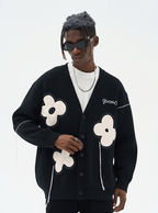 Harsh and Cruel Hand painted Flowers Knitted Cardigan