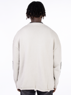 F3F Select Print Destruction Ripped Knit Sweater