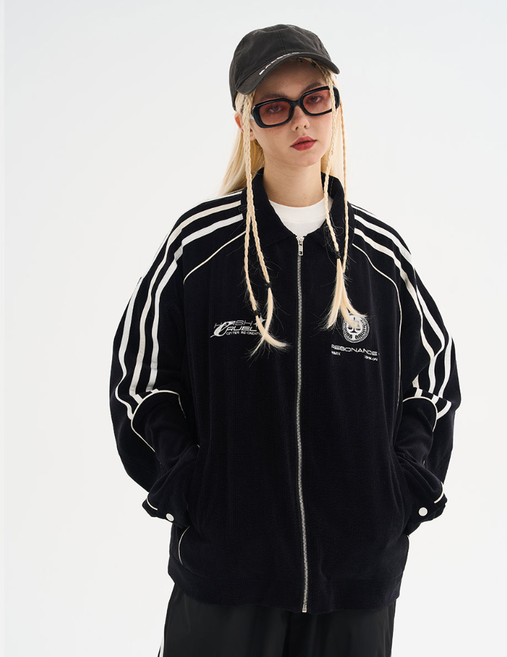 Harsh and Cruel Striped Loose Corduroy Jacket